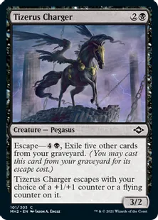 《ティゼルスの軍馬/Tizerus Charger》[MH2] 黒C