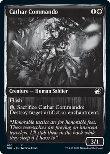 《聖戦士の奇襲兵/Cathar Commando》[DBL] 白C