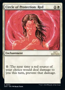 《赤の防御円/Circle of Protection: Red》[30A] 白C