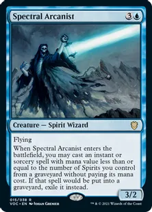 《幽体の秘儀術師/Spectral Arcanist》[VOC] 青R