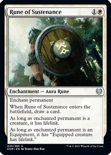 《持続のルーン/Rune of Sustenance》[KHM] 白U