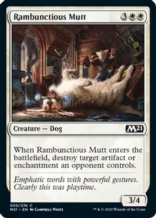 《やんちゃな犬/Rambunctious Mutt》[M21] 白C