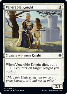 《尊い騎士/Venerable Knight》[ELD] 白U