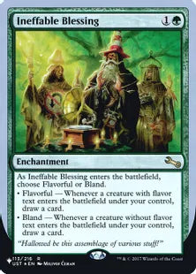 《Ineffable Blessing》(Flavorful or Bland)[The List] 緑R