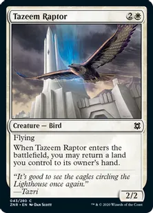 《タジームの猛禽/Tazeem Raptor》[ZNR] 白C
