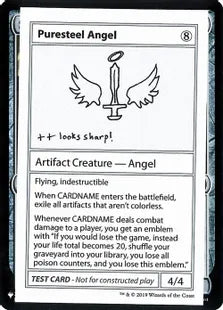 【エンブレムあり】《Puresteel Angel》[Mystery Booster Playtest Cards] 茶