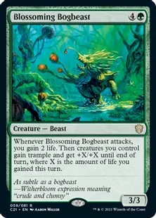 《花咲く泥獣/Blossoming Bogbeast》[C21] 緑R