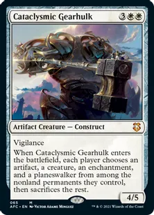 《激変の機械巨人/Cataclysmic Gearhulk》[AFC] 白R