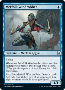 《マーフォークの風泥棒/Merfolk Windrobber》[ZNR] 青U