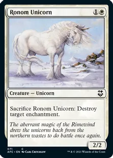 《ロノムの一角獣/Ronom Unicorn》[AFC] 白C