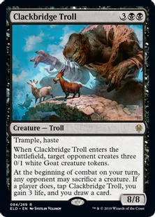 《カタカタ橋のトロール/Clackbridge Troll》[ELD] 黒R