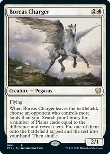 《ボレアスの軍馬/Boreas Charger》[C21] 白R