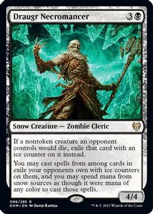 《ドローガーの屍術師/Draugr Necromancer》[KHM] 黒R