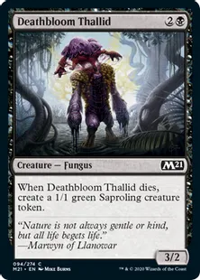 《死花のサリッド/Deathbloom Thallid》[M21] 黒C