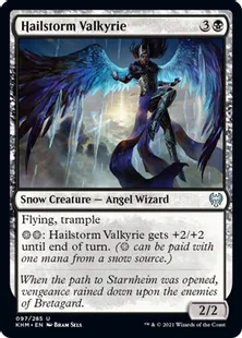 《霰嵐の戦乙女/Hailstorm Valkyrie》[KHM] 黒U