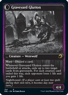 《墓地の侵入者/Graveyard Trespasser》/《墓地の大食い/Graveyard Glutton》[DBL] 黒R
