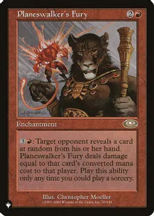 《プレインズウォーカーの憤激/Planeswalker's Fury》[The List] 赤R
