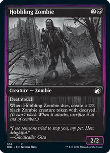 《引きずり足のゾンビ/Hobbling Zombie》[DBL] 黒C