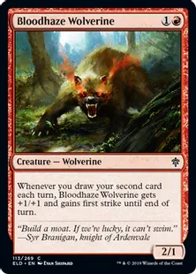 《血霞のクズリ/Bloodhaze Wolverine》[ELD] 赤C