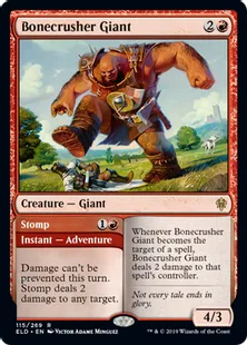 《砕骨の巨人/Bonecrusher Giant》[ELD] 赤R