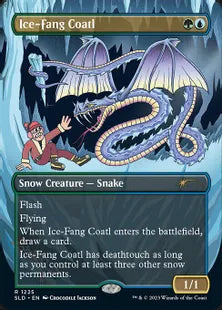 (1225)《氷牙のコアトル/Ice-Fang Coatl》[Secret Lair] 金