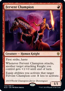 《熱烈な勇者/Fervent Champion》[ELD] 赤R