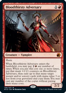 《血に飢えた敵対者/Bloodthirsty Adversary》[MID] 赤R