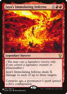 《ヤヤの焼身猛火/Jaya's Immolating Inferno》[The List] 赤R