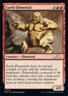《大地の精霊/Earth Elemental》[30A] 赤U