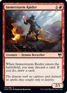 《イマースタームの略奪者/Immersturm Raider》[KHM] 赤C