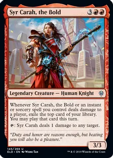《勇敢な騎士、カラ卿/Syr Carah, the Bold》[ELD] 赤U