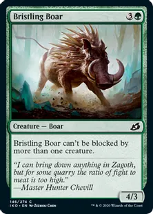 《逆毛の猪/Bristling Boar》[IKO] 緑C