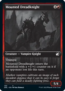 《馬上の戦慄騎士/Mounted Dreadknight》[DBL] 赤C