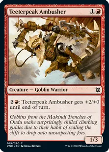 《ぐらつく峰の伏兵/Teeterpeak Ambusher》[ZNR] 赤C