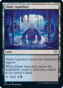 《ディミーアの水路/Dimir Aqueduct》[MIC] 土地U