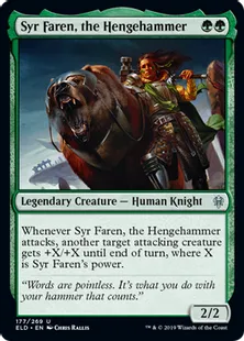 《ヘンジの槌、ファレン卿/Syr Faren, the Hengehammer》[ELD] 緑U