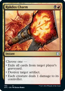 《ラクドスの魔除け/Rakdos Charm》[AFC] 金U