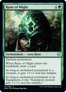 《強力のルーン/Rune of Might》[KHM] 緑U