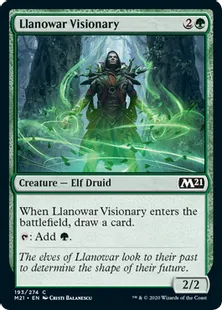 《ラノワールの幻想家/Llanowar Visionary》[M21] 緑C