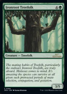 《鉄の根の樹人族/Ironroot Treefolk》[30A] 緑C