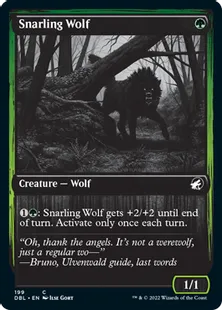 《うなる狼/Snarling Wolf》[DBL] 緑C(199)