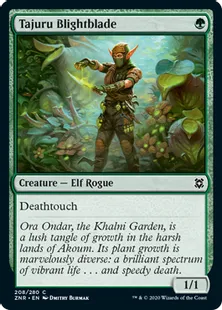《タジュールの荒廃刃/Tajuru Blightblade》[ZNR] 緑C