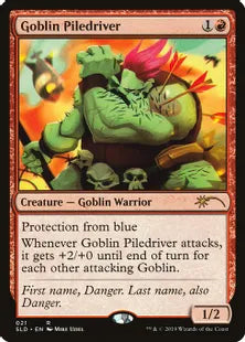 《ゴブリンの群衆追い/Goblin Piledriver》[Secret Lair] 赤(021)