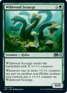 《野生林の災い魔/Wildwood Scourge》[M21] 緑U
