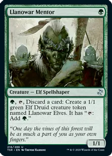 《ラノワールの助言者/Llanowar Mentor》[TSR] 緑U