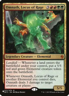 《怒りの座、オムナス/Omnath, Locus of Rage》[The List] 金R