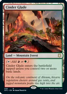 《燃えがらの林間地/Cinder Glade》[AFC] 土地R