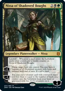 《影さす太枝のニッサ/Nissa of Shadowed Boughs》[ZNR] 金R