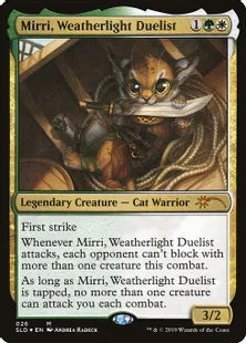 《ウェザーライトの決闘者、ミリー/Mirri, Weatherlight Duelist》[Secret Lair] 金(026)