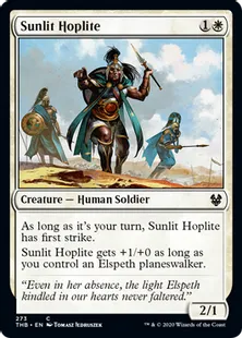 《栄光の重装歩兵/Sunlit Hoplite》[THB] 白C